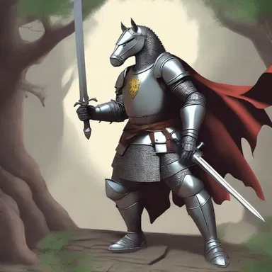 The single-minded knight remained steadfast in his quest to defeat the evil dragon.