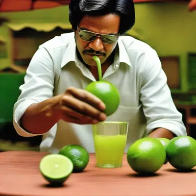 In the movie, the main character squeezes a rangpur lime into their drink to give it an extra citrusy kick.