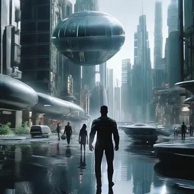 The special effects in the movie were executed convincingly, creating a realistic futuristic world.
