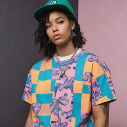 Streetwear clothing brand featuring aesthetic, funky designs, including unique patterns and vibrant colors