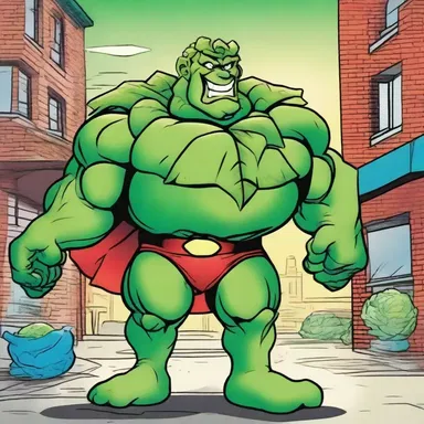 In the comic book series, the superhero Green Cabbage saves the city from evil villains.