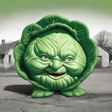 The horror novel depicted a sinister head cabbage that came to life and terrorized a small town.