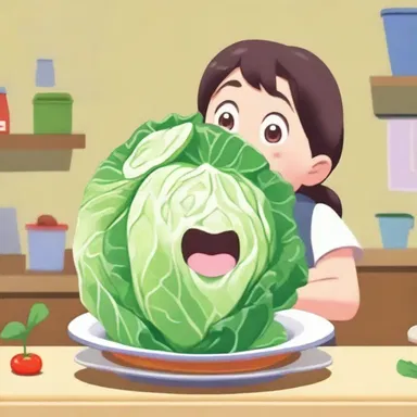 In the movie, the protagonist prepares a delicious meal using head cabbage as the main ingredient.