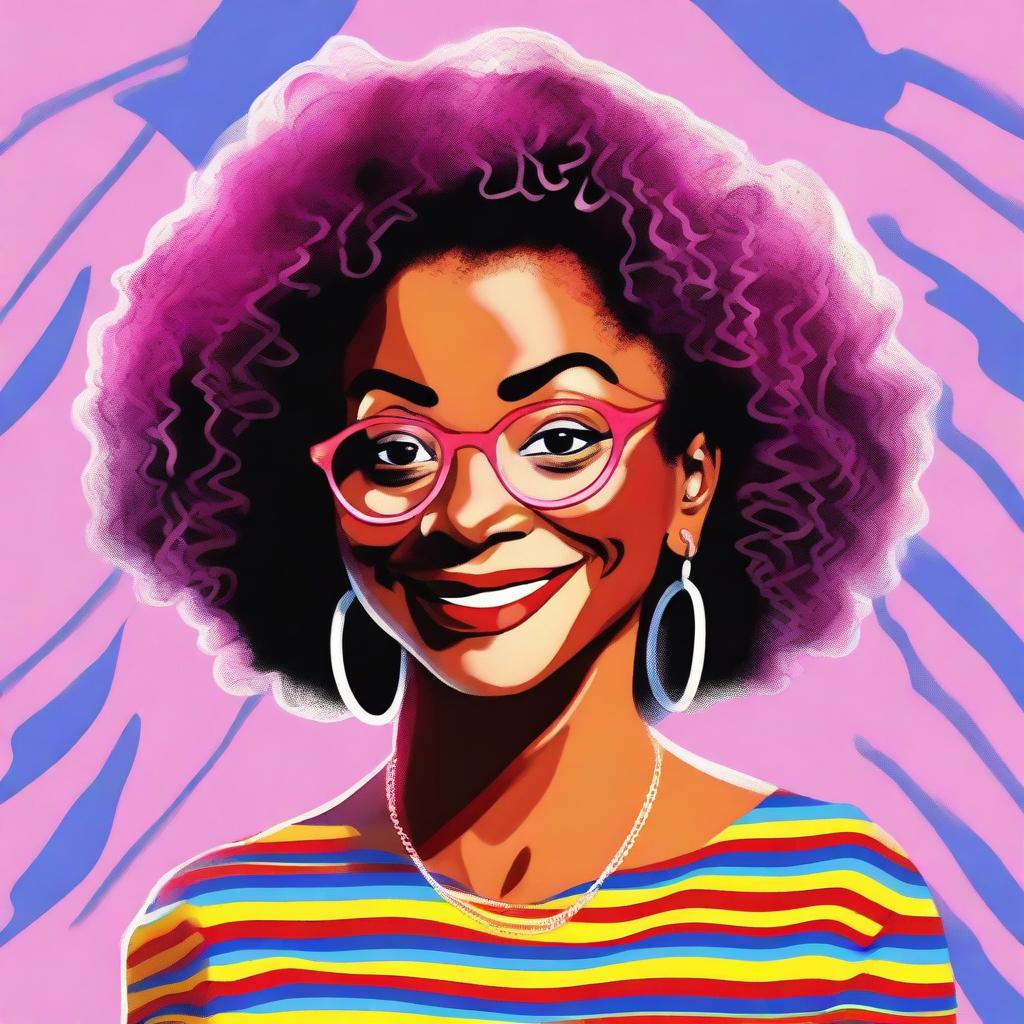 A high-quality digital art image of Myra Monkhouse from the TV show 'Family Matters'