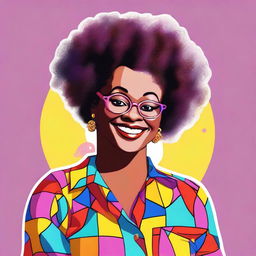 A high-quality digital art image of Myra Monkhouse from the TV show 'Family Matters'