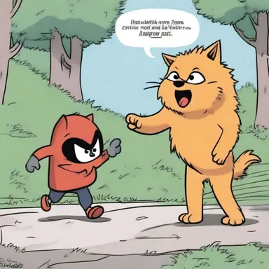 In the superhero comic, the protagonist uses a fizgig to distract the villain and make a quick escape.