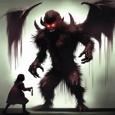 The monster suddenly sprited towards its unsuspecting victim, striking fear into their heart.