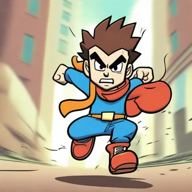 In the cartoon, the protagonist can sprit around with incredible speed, outwitting their enemies.