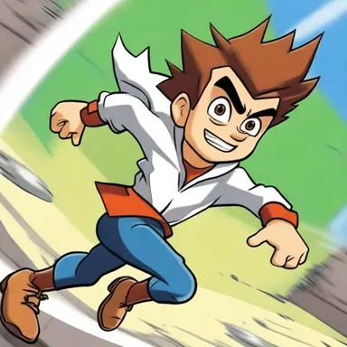 In the cartoon, the protagonist can sprit around with incredible speed, outwitting their enemies.