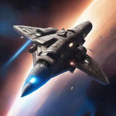 The spaceship sprited through the galaxy, exploring uncharted territories at warp speed.