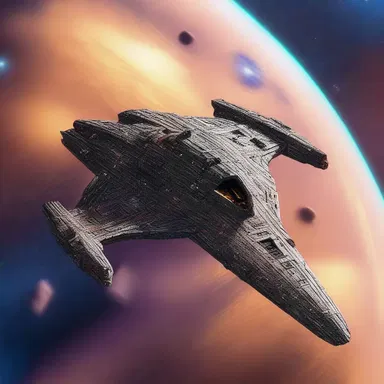 The spaceship sprited through the galaxy, exploring uncharted territories at warp speed.