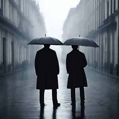 In the final chapter of the book, the execution of the protagonist took place on a cold, rainy morning.