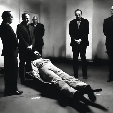 The horror movie culminated in the chilling execution scene, where the serial killer carried out his sinister plan.