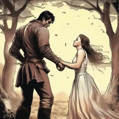 In the romantic novel, the hero rescues his beloved just moments before her scheduled execution.