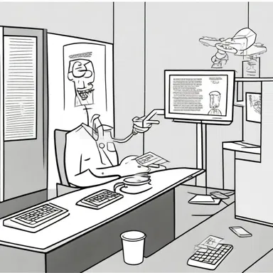 In the cartoon, the execution of the instruction by the computer was depicted as a funny and exaggerated process.