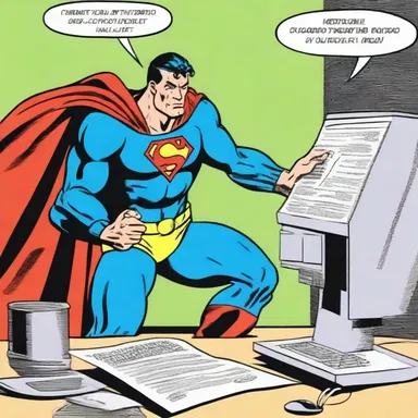 The superhero in the comic book used his superpowers to speed up the execution of complex computer instructions.