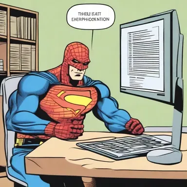 The superhero in the comic book used his superpowers to speed up the execution of complex computer instructions.