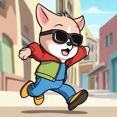 In the cartoon, the character scarpered away from trouble by zipping into the distance with incredible speed.