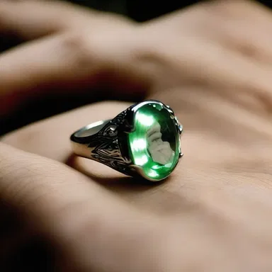 The horror movie featured a cursed hiddenite ring that brought tragedy to anyone who possessed it.