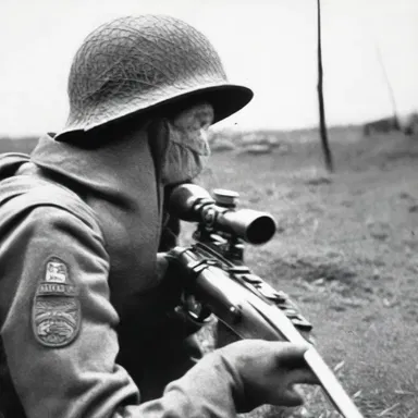 During World War II, snipers were trained to take headshots to eliminate enemy officers and disrupt their command structure.