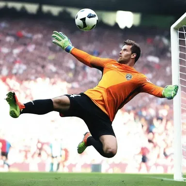Captain Goalkeeper, with his incredible aerial skills, could always be counted on to execute a perfectly timed and accurate headshot, just like a superhero from a comic book.