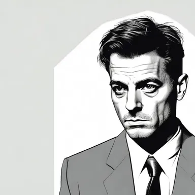 In the crime novel, the detective glanced at the headshot of the primary suspect, trying to deduce if he was guilty or innocent.