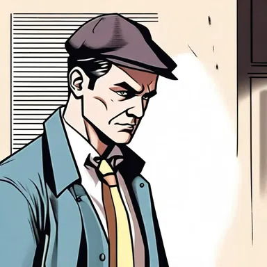 In the crime novel, the detective glanced at the headshot of the primary suspect, trying to deduce if he was guilty or innocent.