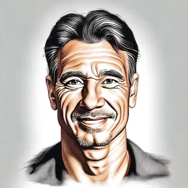 The artist used a headshot as reference to create a detailed portrait of the person.