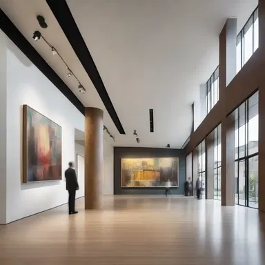 The architect incorporated pictorial matter, such as paintings and photographs, to enhance the aesthetic appeal of the building.