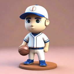 Una imagen digital de alta calidad que representa una miniatura de un personaje de StumbleGuys vestido como un jugador de béisbol