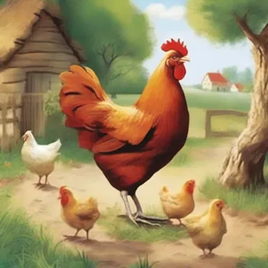 In the classic fable 'The Little Red Hen', the diligent chicken teaches a lesson about hard work and teamwork.