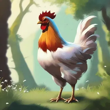 In the fantasy novel, the protagonist embarks on a quest to find a magical chicken that grants wishes.