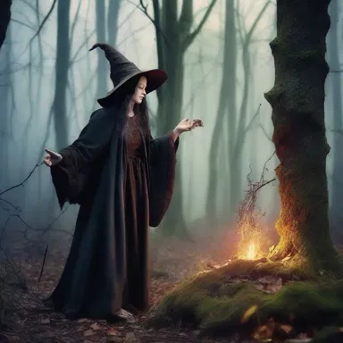 In the fantasy novel, the evil witch cast a spell on the enchanted forest, causing all the plants to turn dried-up and lifeless.