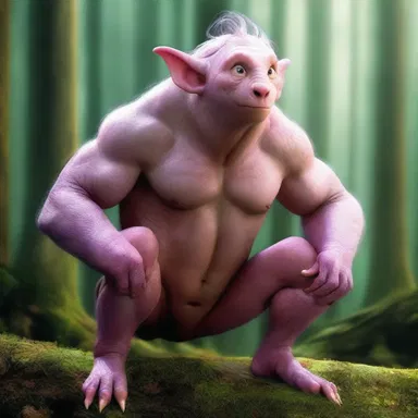 In the fantasy movie, the magical creature gives the main character a pain pill to ease his injured shoulder.