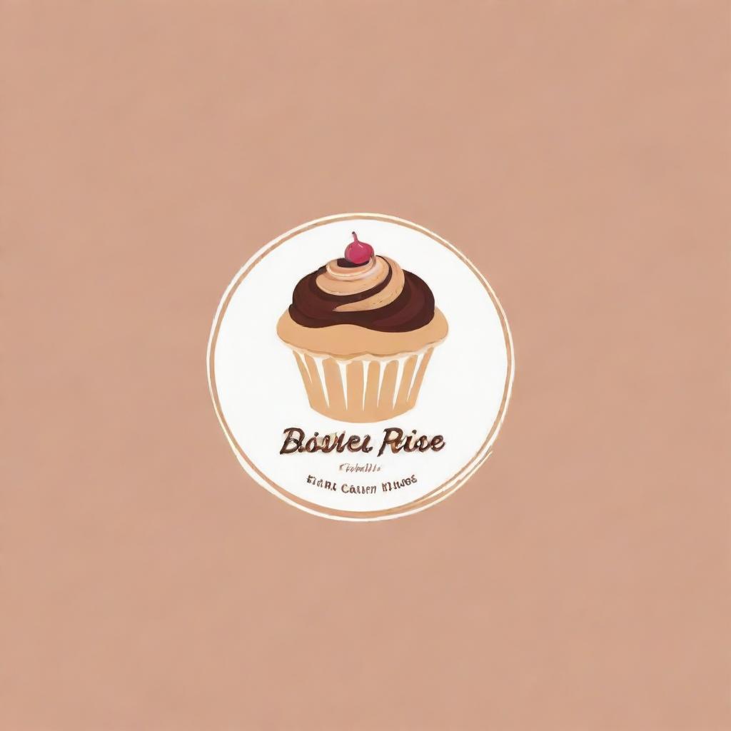 Design a logo for a pastry shop. Incorporate elements of baking and elegance, preferably with warm, inviting colors. The logo should convey artisanal quality and a passion for baking.