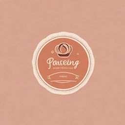 Design a logo for a pastry shop. Incorporate elements of baking and elegance, preferably with warm, inviting colors. The logo should convey artisanal quality and a passion for baking.