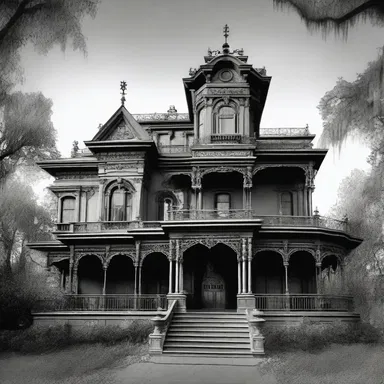 The haunted mansion was said to be the dwelling place of a sinister sisterhood.