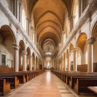 The grand cathedral showcased the magnificent architecture of the sisterhood's convent.