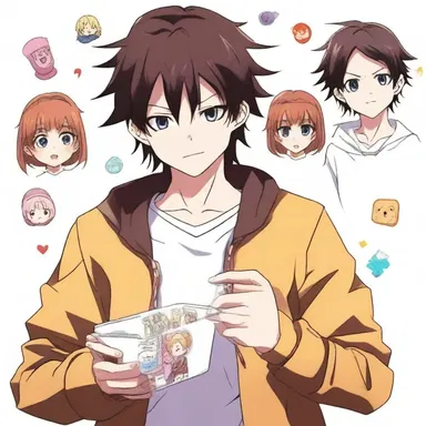 In the anime series, the protagonist often splurges on limited edition merchandise from his favorite show.