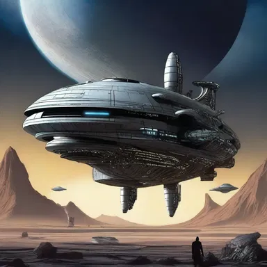 In the science fiction novel, the protagonist's spaceship was described with a splurge of detailed technological advancements.