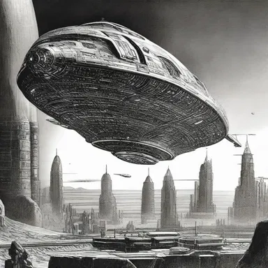 In the science fiction novel, the protagonist's spaceship was described with a splurge of detailed technological advancements.