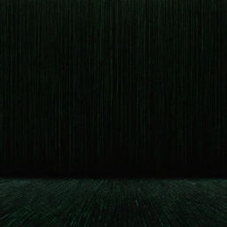 An immersive scene of falling green code against a black background, recreating the iconic 'Matrix' digital rain effect.