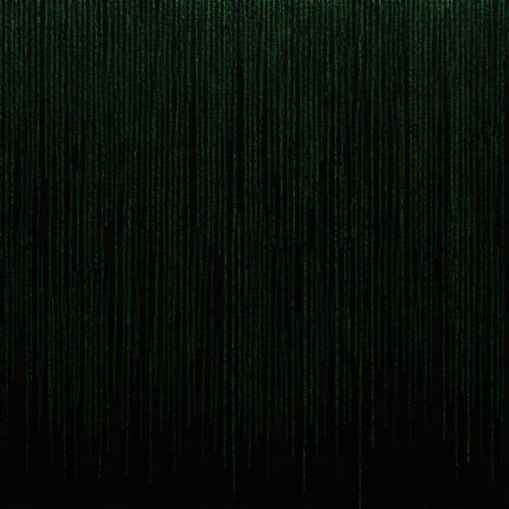 An enthralling vision of green binary numbers cascading down a black backdrop, effectively capturing the distinct 'Matrix' rain effect.