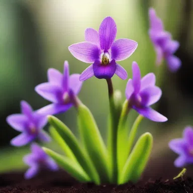In the futuristic world of the science fiction novel, scientists discover a new species of early purple orchid on a distant planet, which has mind-altering properties.