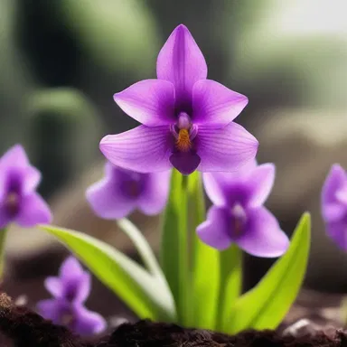 In the futuristic world of the science fiction novel, scientists discover a new species of early purple orchid on a distant planet, which has mind-altering properties.