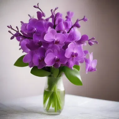 He presented her with a bouquet of early purple orchids, symbolizing his deep love and affection towards her.