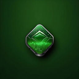 AI startup app logo for company name idyllic in deep green