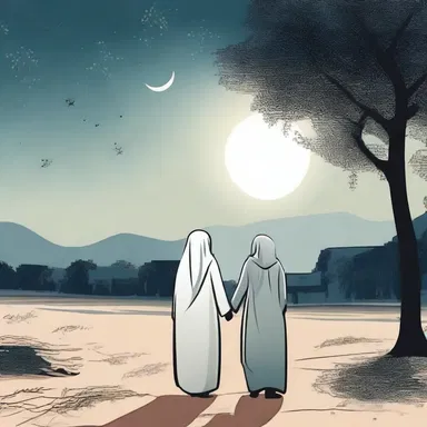 In a small village, a young couple secretly met under the moonlit sky, defying the rules of purdah.