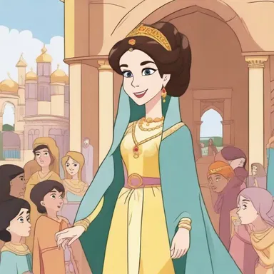 In a cartoon show, a princess inherited a kingdom and broke free from the constraints of purdah to lead her people.