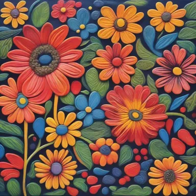 The artist's use of vibrant colors and intricate details gives the painting a sense of richness and depth.